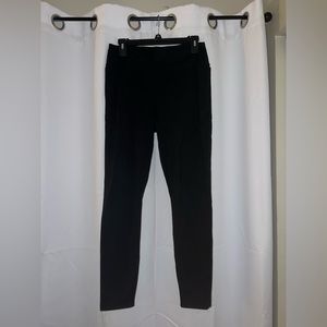 Pink Activewear size large fleece leggings with side pockets